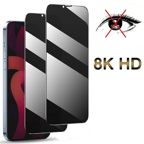 Película p/ iPhone de Vidro 8k HD com Tela de Privacidade