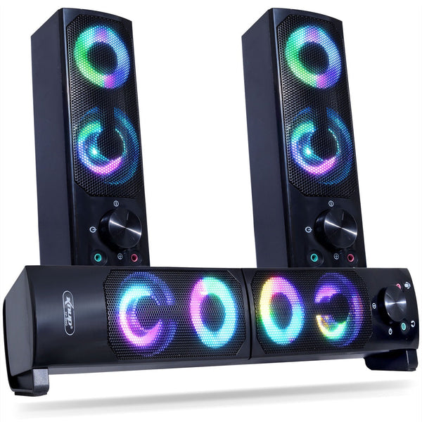 Caixa de Som SoundBar PC Gamer Subwoofer P2 Led + Frete Grátis + Envio Imediato + Brinde