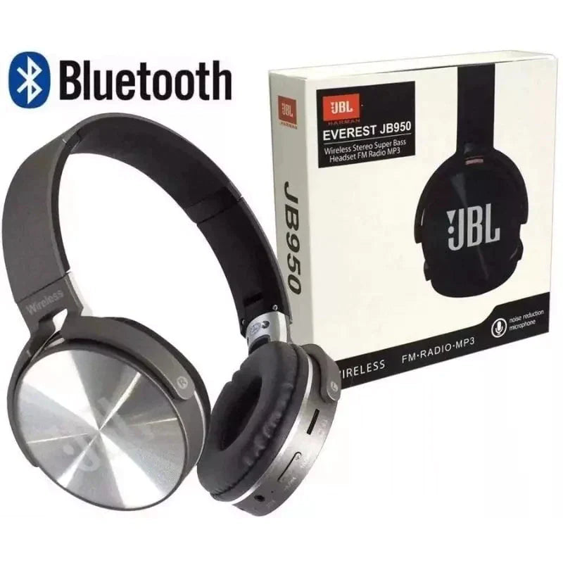 Fone de Ouvido Bluetooth Sem Fio JBL Everest Wireless Rádio FM Mp3 Cartão Memória