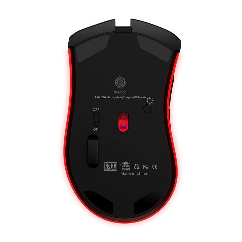 Mouse Gamer BM600 RGB - 2.4ghz Sem Fio (7 botões)