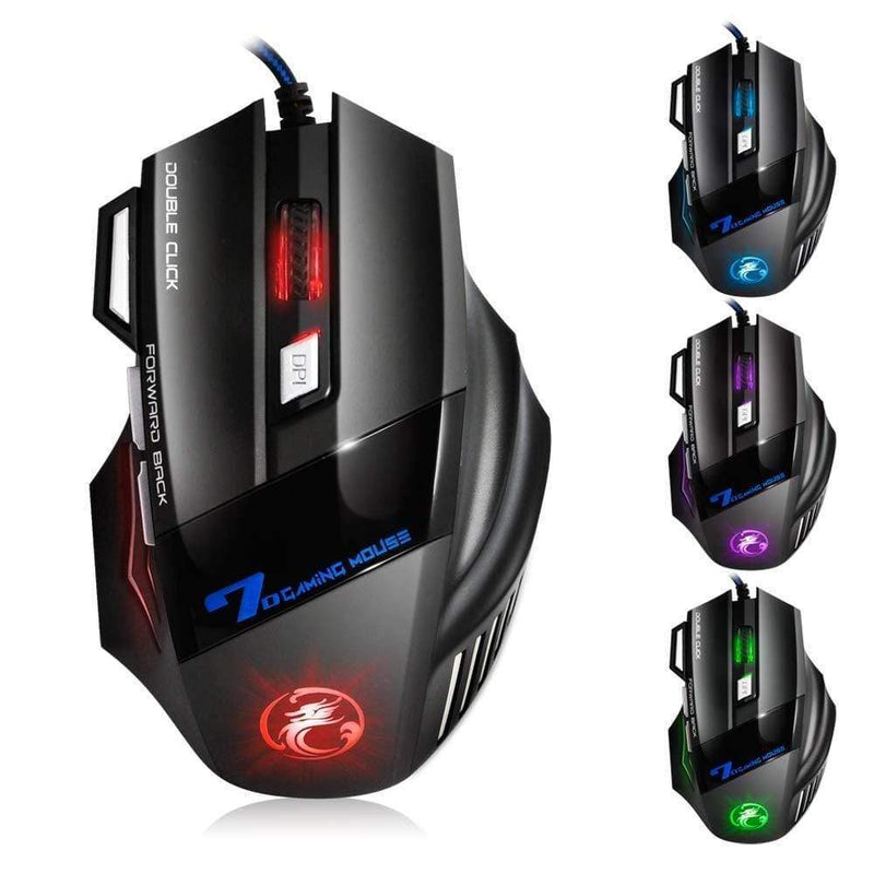 Mouse Gamer Profissional LED - 5500 DPI (7 botões)